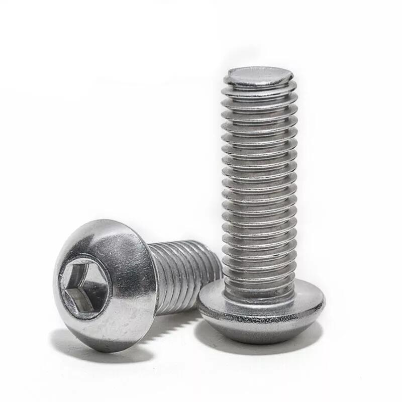 M10 x 1.5 Length 85mm Allen Button Head Thread Bolt 2 Pcs