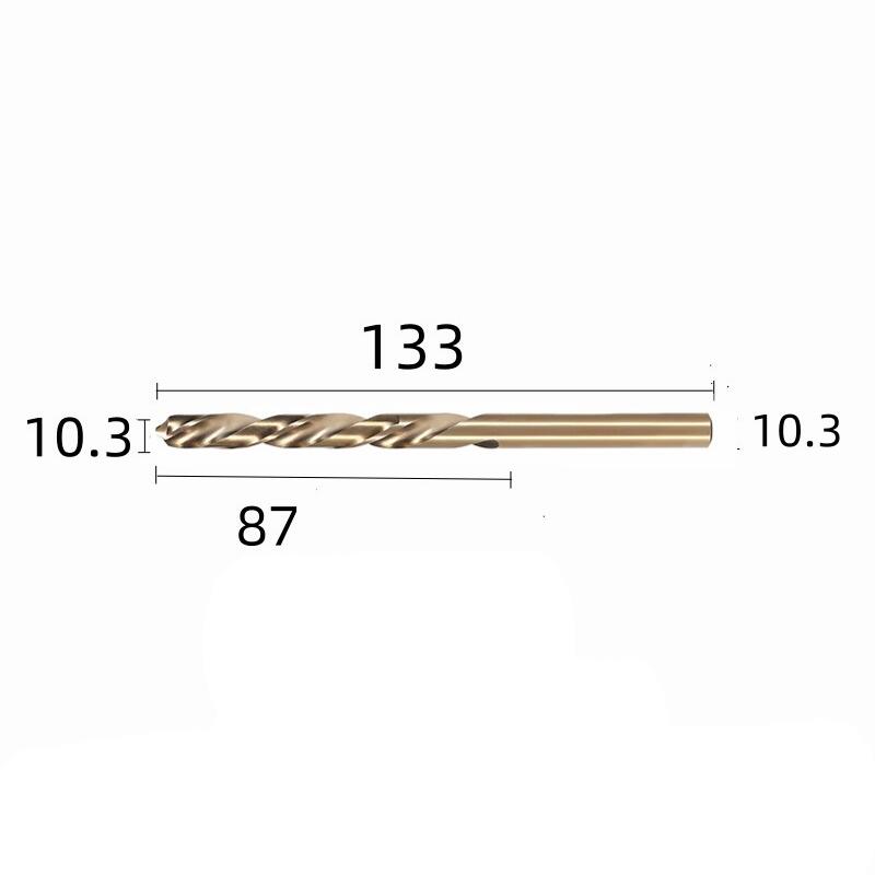 10.3mm HSS Cobalt Straight Shank Left hand Drill Bit