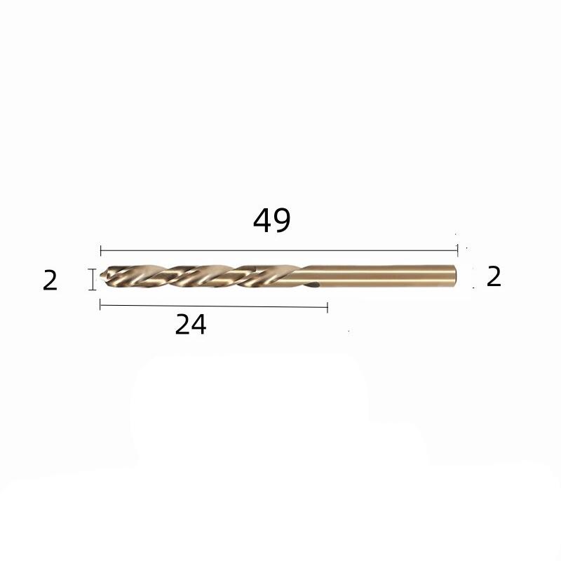 2mm HSS Cobalt Straight Shank Left hand Drill Bit