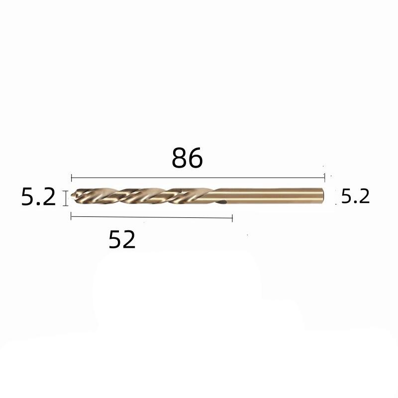 5.2mm HSS Cobalt Straight Shank Left hand Drill Bit