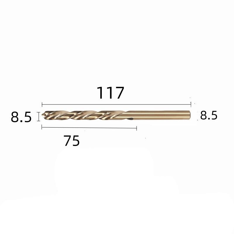 8.5mm HSS Cobalt Straight Shank Left hand Drill Bit