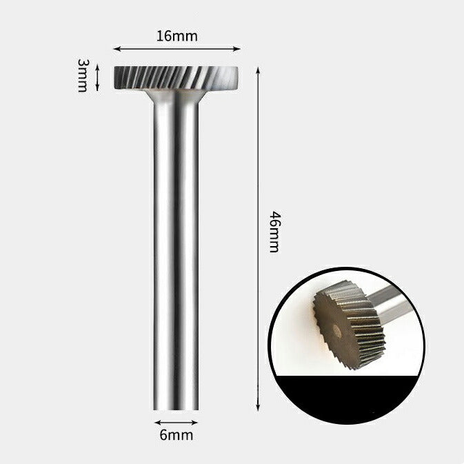 Tungsten Carbide Flat Edge Rotary Burr 16 x 3mm