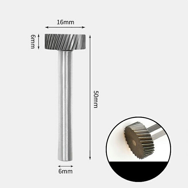 Tungsten Carbide Flat Edge Rotary Burr 16 x 6mm