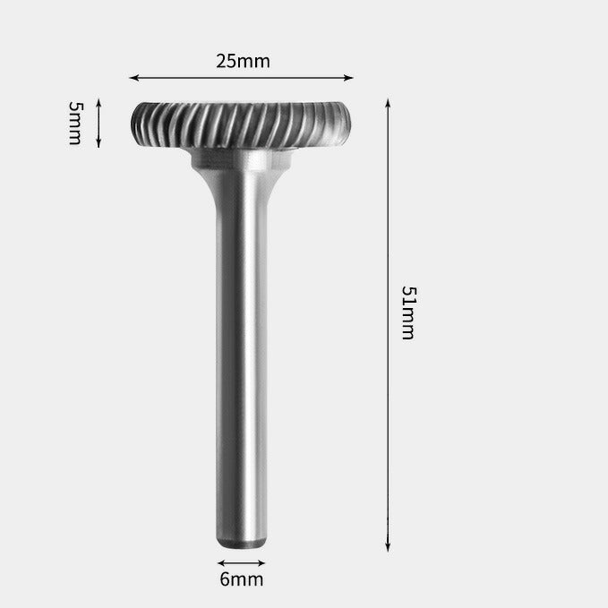 Tungsten Carbide Round Edge Rotary Burr Single-cut 25 x 5mm