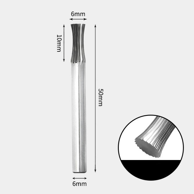 Tungsten Carbide Concave Shape Rotary Burr 6 x 10mm