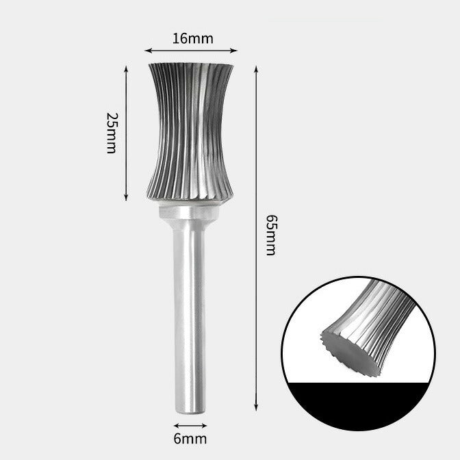 Tungsten Carbide Concave Shape Rotary Burr 16 x 25mm