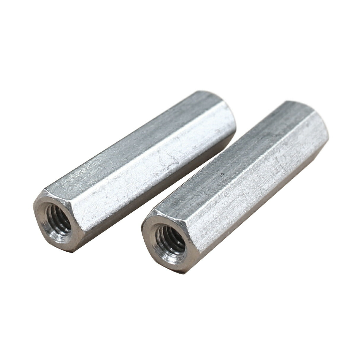 M4 x 0.7 x 40mm 2Pcs 304 Stainless Steel Extra Long Rod Hex Coupling Nut