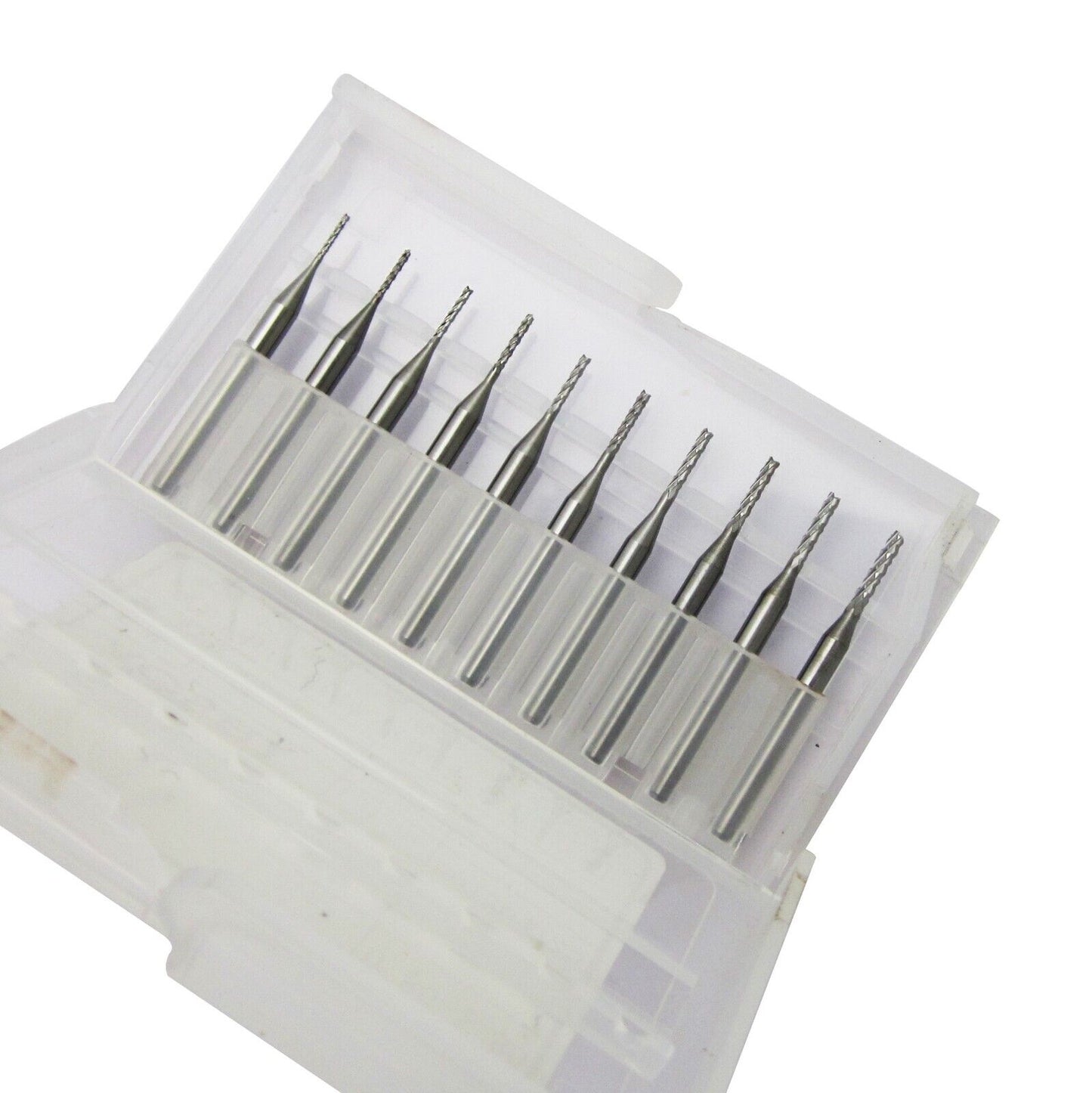 Fraises de routeur en carbure taillé au diamant, 0.8 à 1.8mm (étape de 0.1mm), 10 pièces