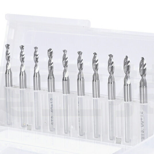 10 Pcs PCB Carbide Drill Bits 2.1 to 3.0mm