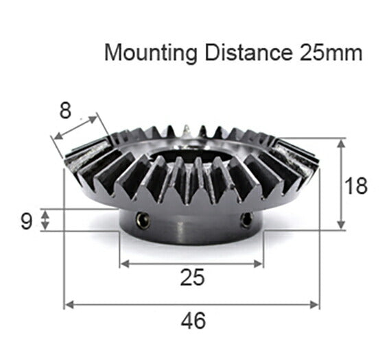 Module 1,5 Nombre de dents 30 Alésage 10 mm Rapport 1:2 Engrenage conique en acier