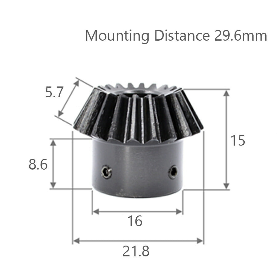 Module 1 Nombre de dents 20 Alésage 6 mm Rapport 1:2 Engrenage conique en acier
