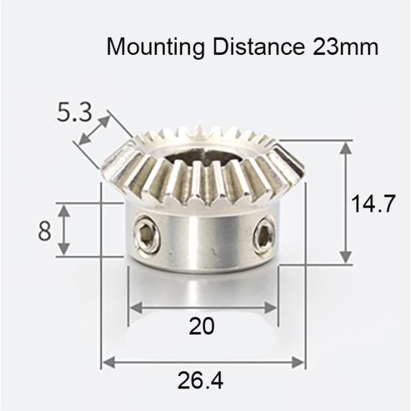 Module 1 Number of Teeth 25 Bore 6mm Ratio 1:1 Bevel Gear in Stainless steel