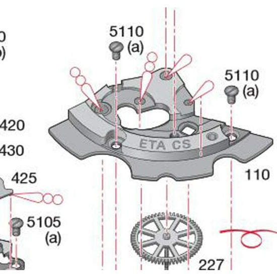 Screw for bridge 10 Pcs ETA 2824 2836 2846 Watch Movement Screws Parts