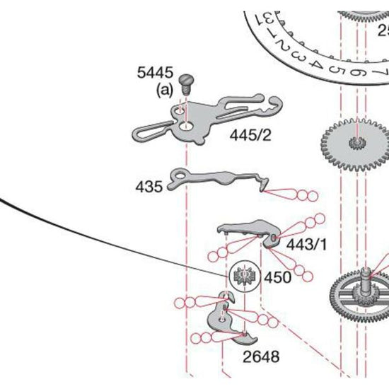 Schraube für Einstellhebel 5 Stück ETA 2824 2836 2846 Uhrwerksschrauben Teile