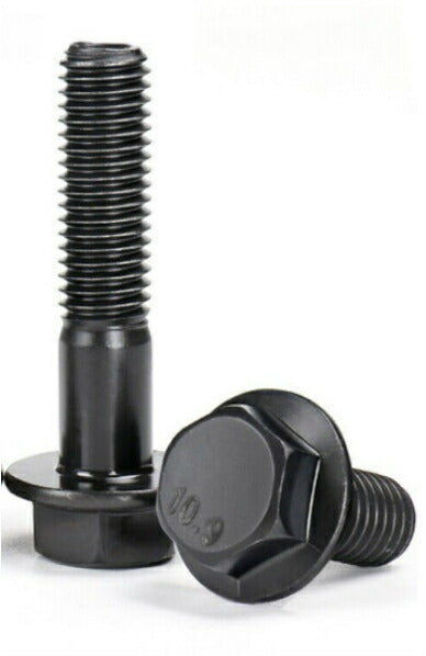 M10 x 1.25 x 40mm Flanged Hexagon Head Bolt 5Pcs