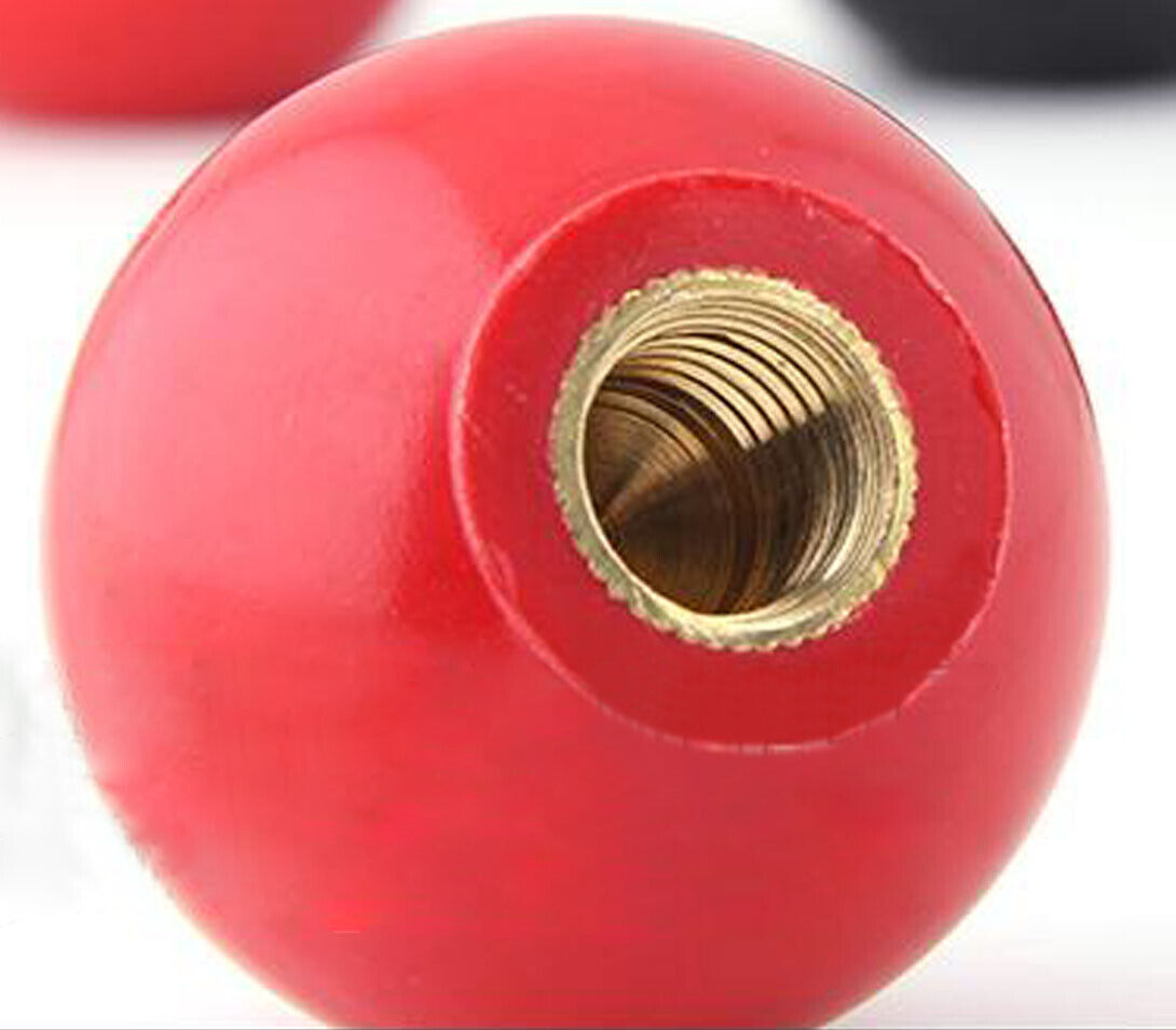 5 Pcs Red Bakelite Ball Handle Nut Knob Brass thread M16 x 2.0
