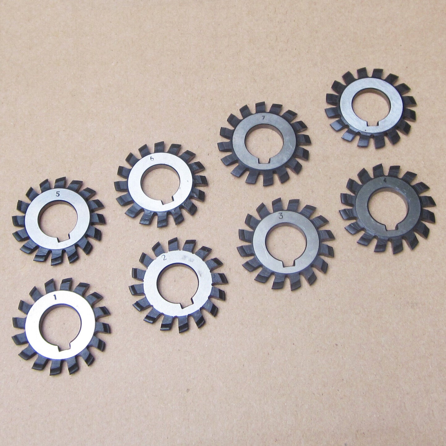 M3.5 Set 8Pc Module Bevel Gear Cutter