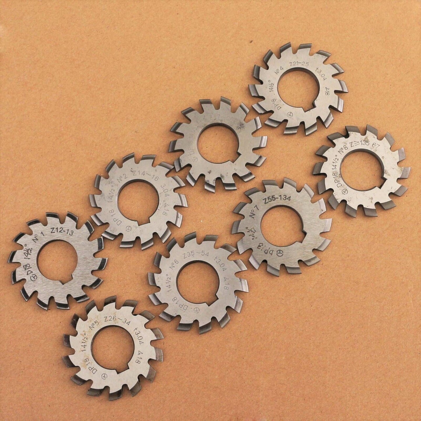 DP18 Set 8Pc Gear Cutter