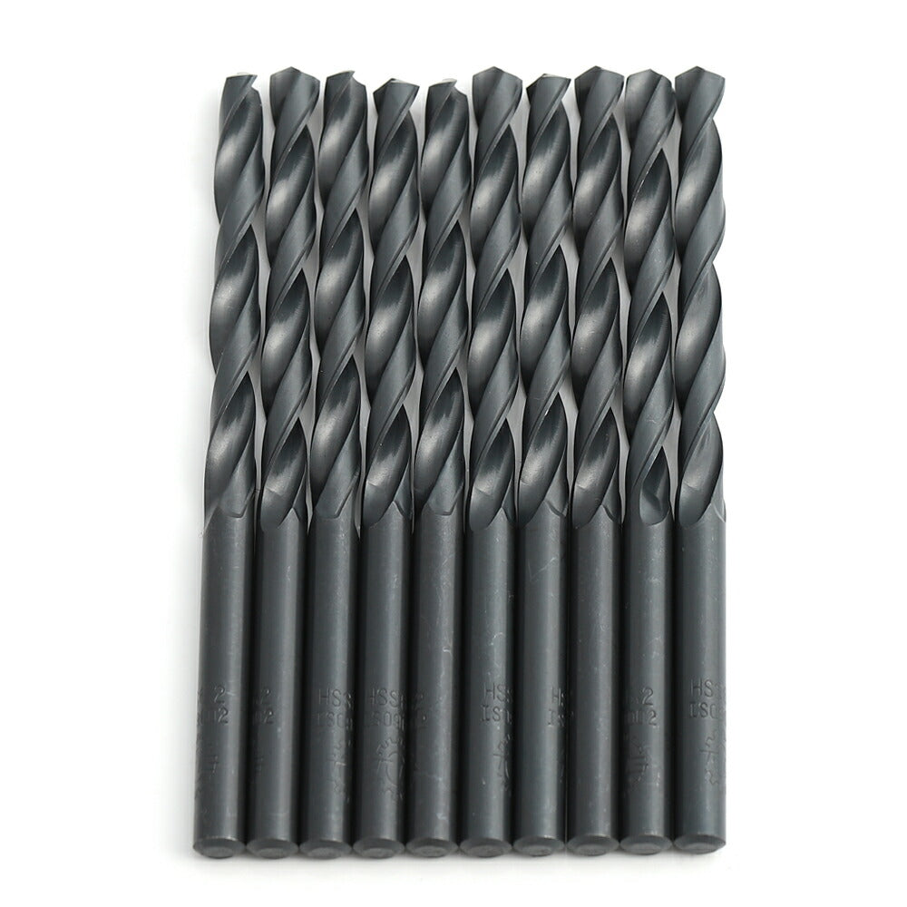 3.1 to 4mm (0.1mm Step) Diameter HSS Straight Shank Drill Bits 10Pcs