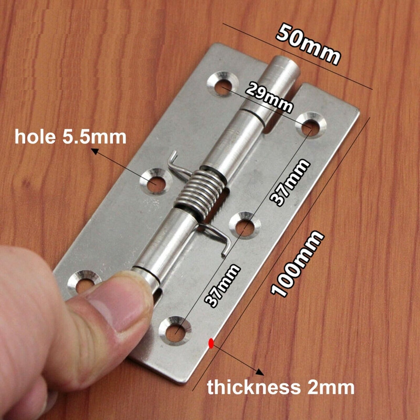 304 Stainless Steel Spring Door Hinge Select Size