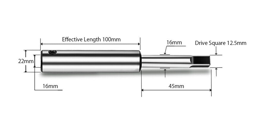 ISO M22 Tap Extension 100mm Length