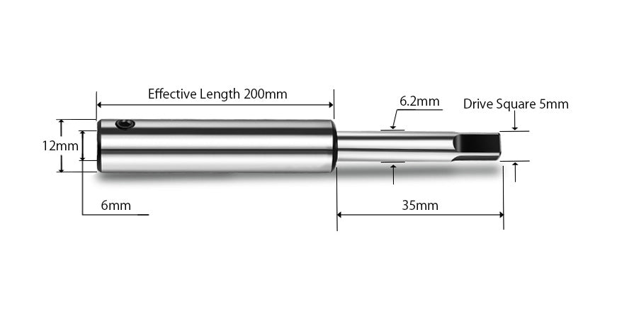 JIS M6 Tap Extension 200mm Length