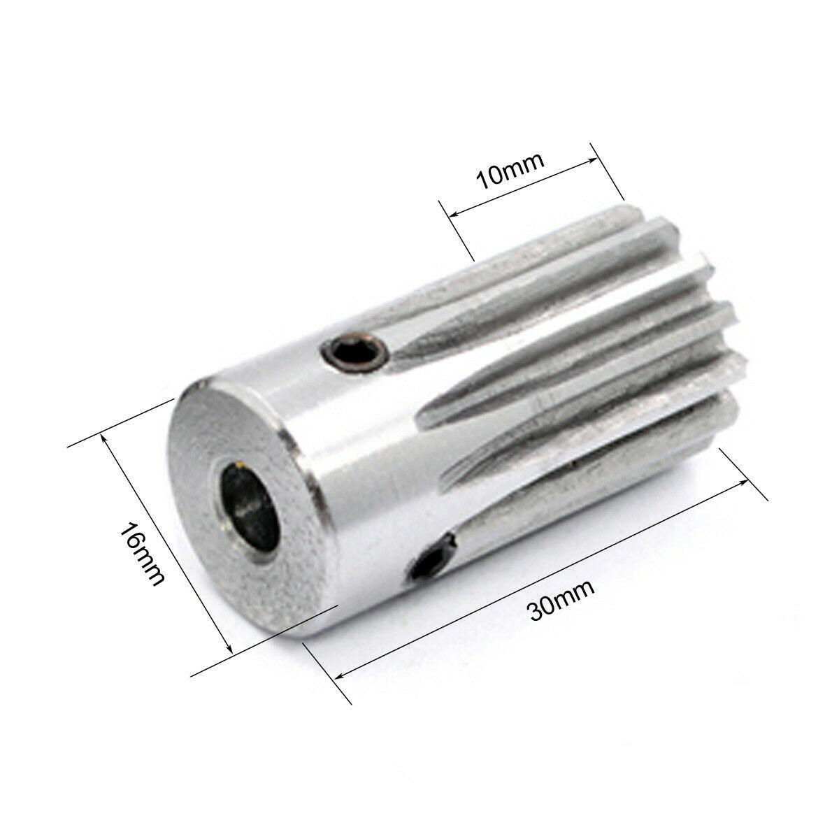 Module 1 Spur Gear with Hub 14 Teeth Bore 5mm in Steel 1045