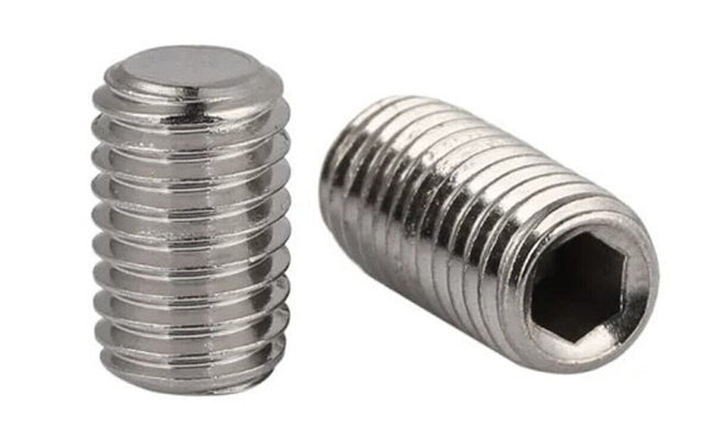 M3 x 0.35 x 8mm Flat Point Socket Set / Grub Screws Stainless Steel 20 Pcs