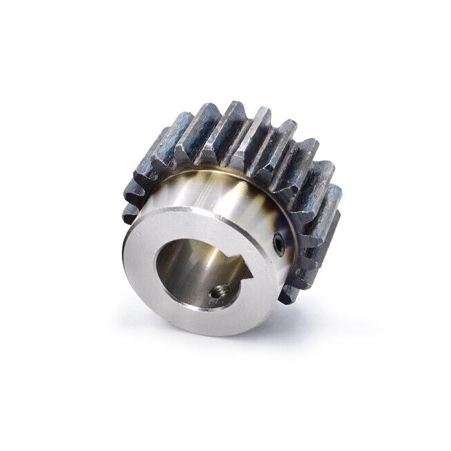 Module 2 Spur Gear with Hub 17 Teeth Bore 8mm in Steel 1045