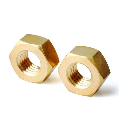 M20 x 1.5 x 4mm 2Pcs Brass Nuts