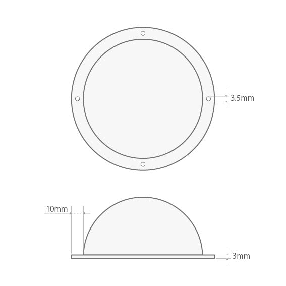 Acrylic PMMA Dome Shape Dust Cover with Screw hole