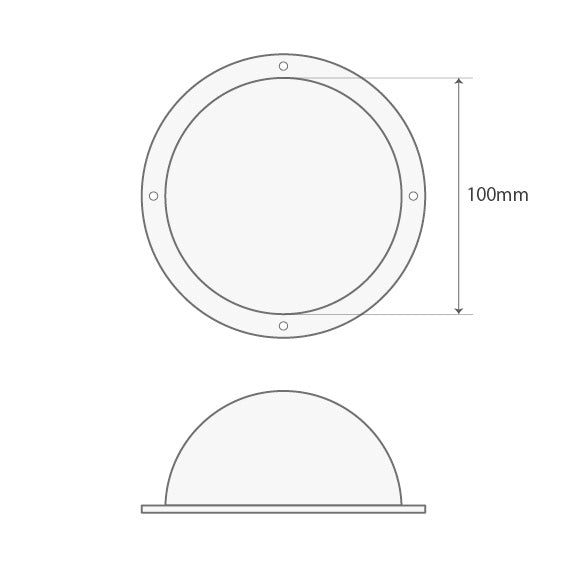 Acrylic PMMA Dome Shape Dust Cover with Screw hole