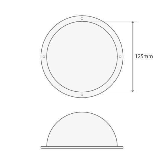 Acrylic PMMA Dome Shape Dust Cover with Screw hole