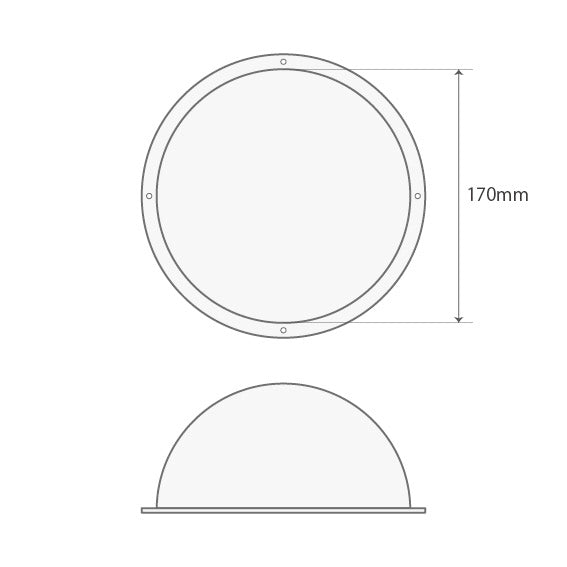 Acrylic PMMA Dome Shape Dust Cover with Screw hole