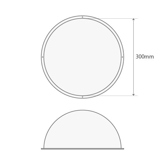 Acrylic PMMA Dome Shape Dust Cover with Screw hole