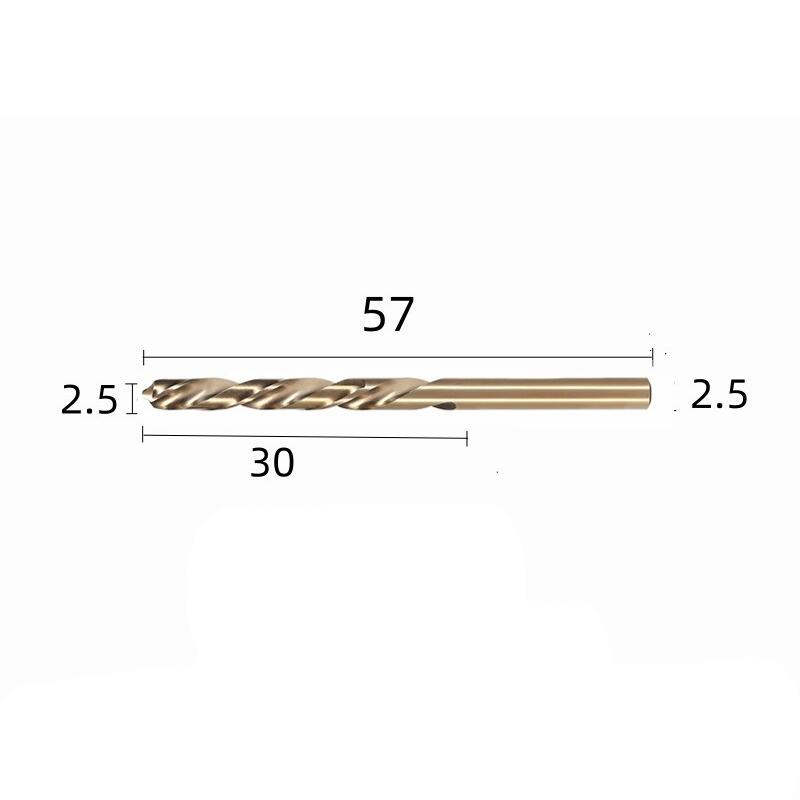 2.5mm HSS Cobalt Straight Shank Left hand Drill Bit
