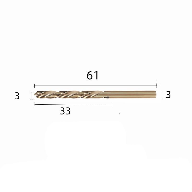 3mm HSS Cobalt Straight Shank Left hand Drill Bit