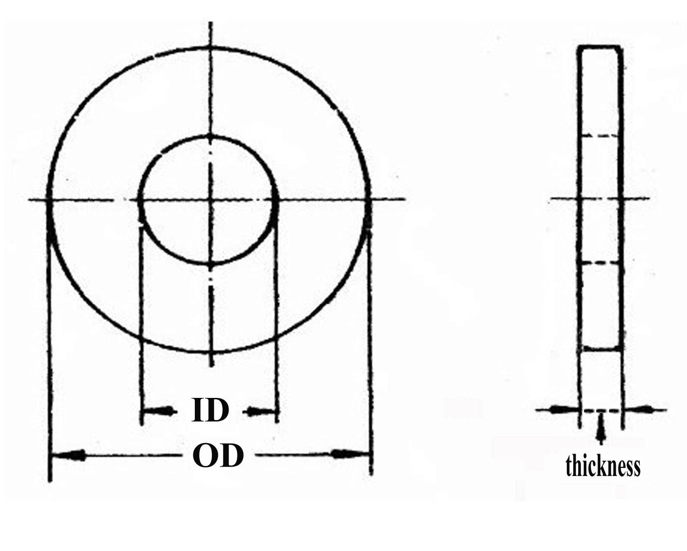 ID 38mm OD 65mm Thickness 10mm 5Pcs Rubber O-Ring Gaskets Washer