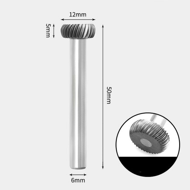 Fraise rotative à bord rond en carbure de tungstène, coupe unique 12 x 5 mm