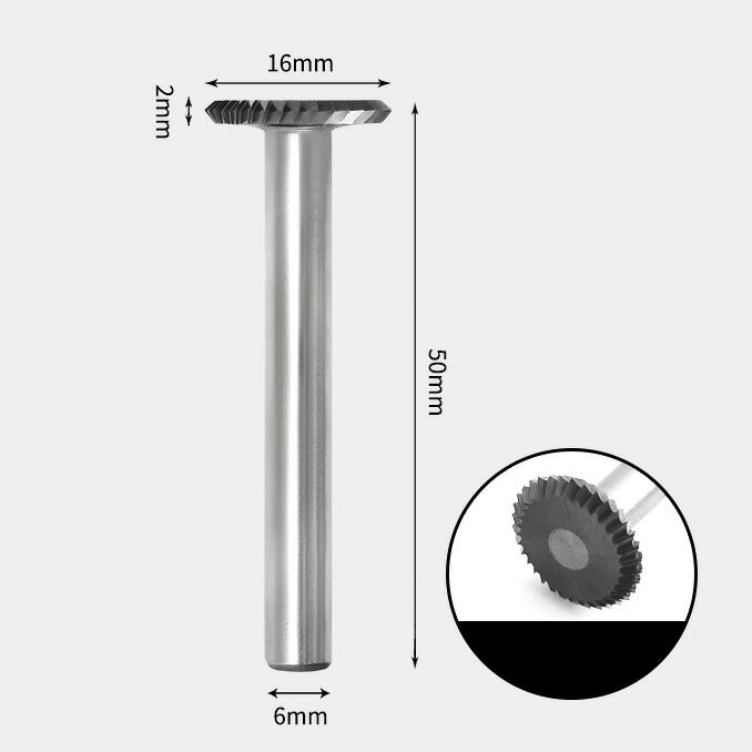 Tungsten Carbide 90 Degree Edge Rotary Burr Single-cut 16 x 2mm