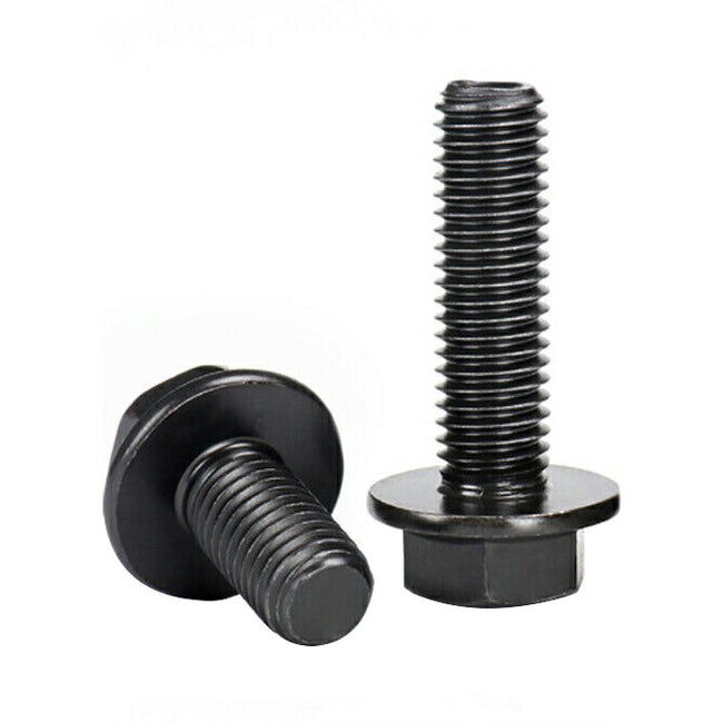 M12 x 1.25 x 35mm Flanged Hexagon Head Bolt 2 Pcs Wrench 15mm
