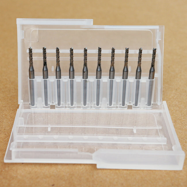 1.0 to 3.0mm (0.5mm step) 10Pcs Diamond Cut Carbide Router Burrs