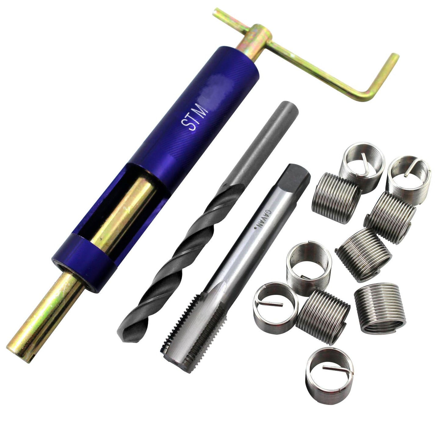 M8 x 0.75 Thread Repair Kit Insert Tap Drill bit Insertion Tool