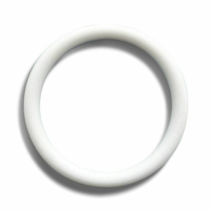 CS 1mm OD 19mm ID 17mm White PTFE O-Ring 5 Pcs