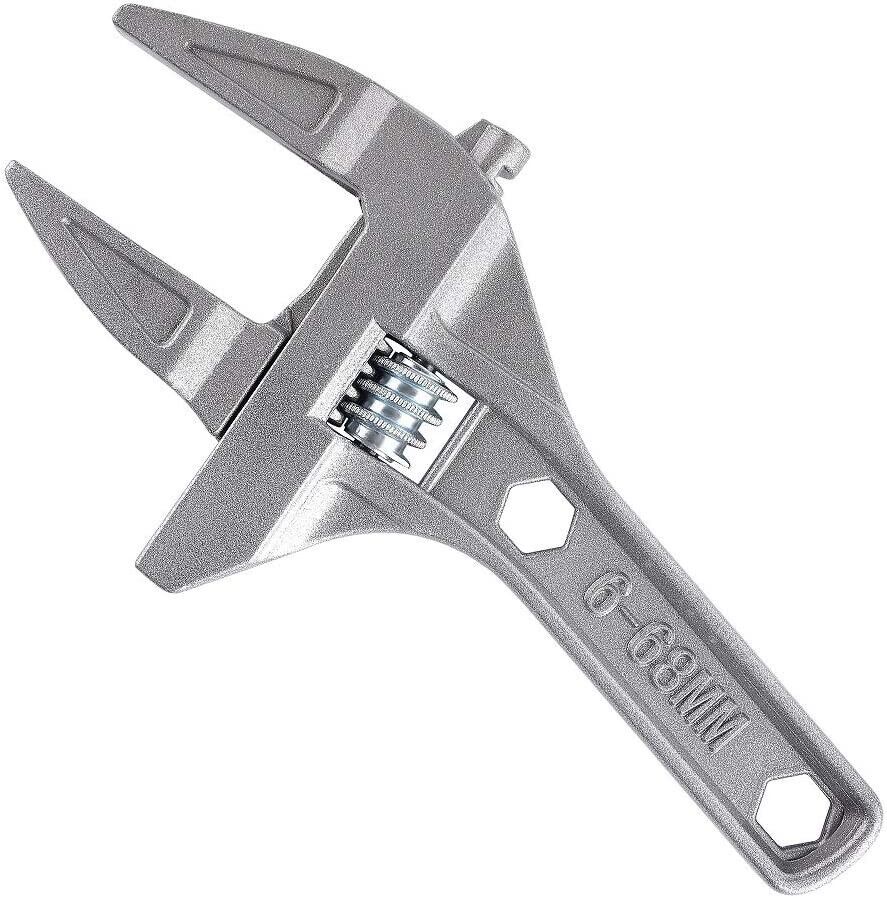 Adjustable Wrench Opening 6 - 68 mm For Kitchen Sink Sanitary Equipment