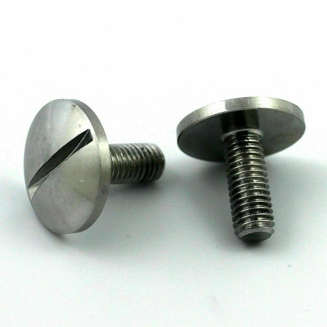 M5 x 0.8 x 16mm 5 Pcs Slotted Round Large Domed Head Screws