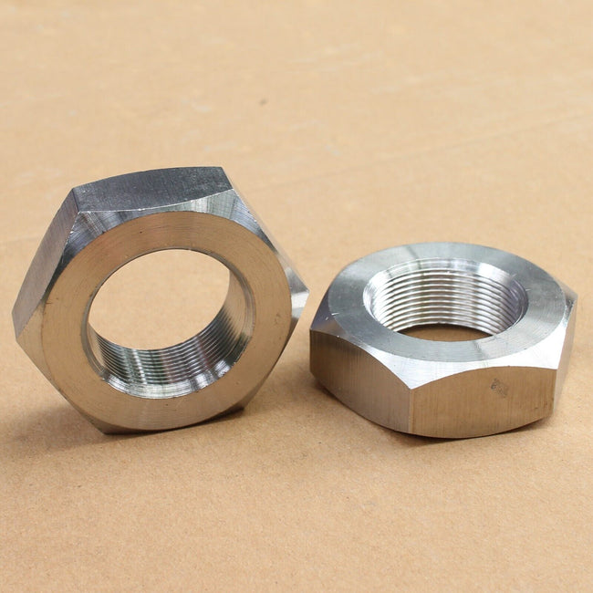 M19 x 1,5 Écrous filetés à droite à confiture hexagonale fine 2 pièces en acier inoxydable