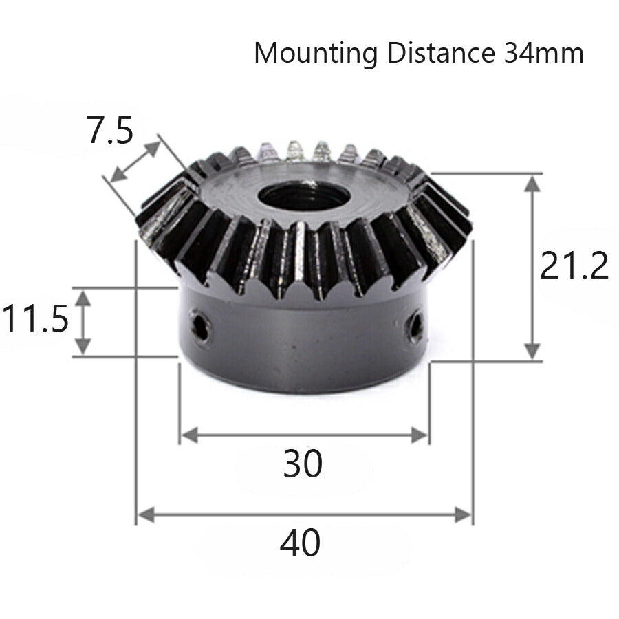 Modul 1,5 Anzahl der Zähne 25 Bohrung 16 mm mit 5 mm Keilnutverhältnis 1:1 Kegelrad aus Stahl