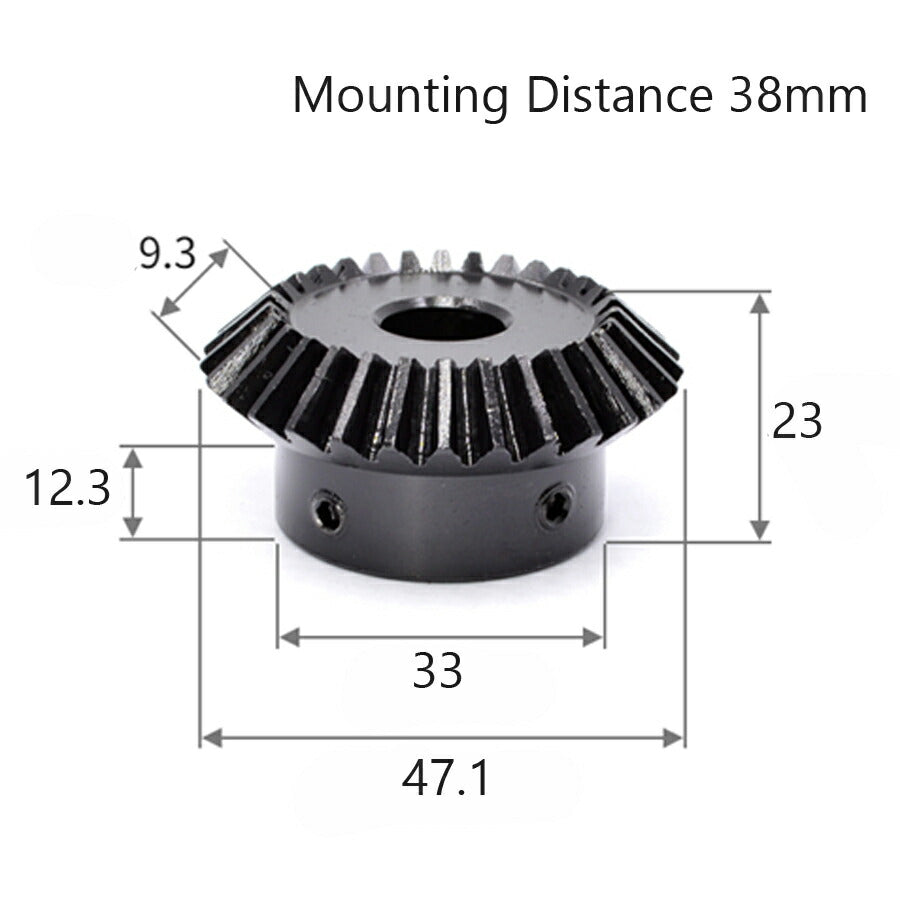 Modul 1,5 Anzahl der Zähne 30 Bohrung 18 mm mit 6 mm Keilnutverhältnis 1:1 Kegelrad aus Stahl