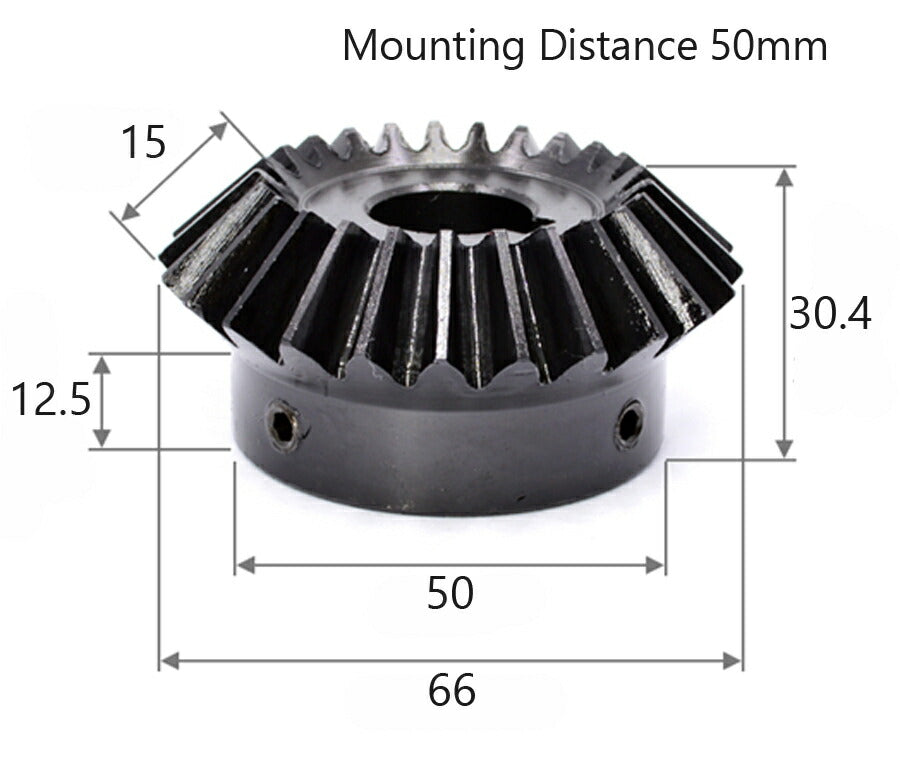 Module 2.5 Number of Teeth 25 Bore 16mm With 5mm Keyway Ratio 1:1 Bevel Gear in Steel